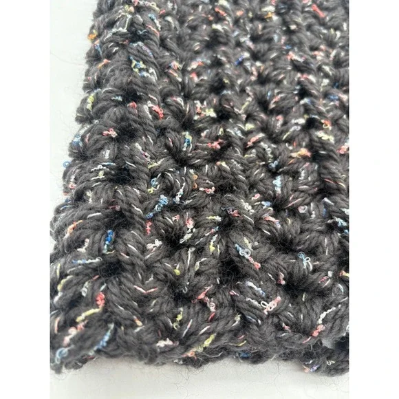 Chunky‎ Knit Infinity Scarf Charcoal Speckled Textured Warm Winter Accessory - Picture 5 of 5